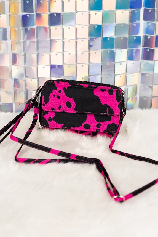 Hot Pink Milkin' It Crossbody Organizer Clutch