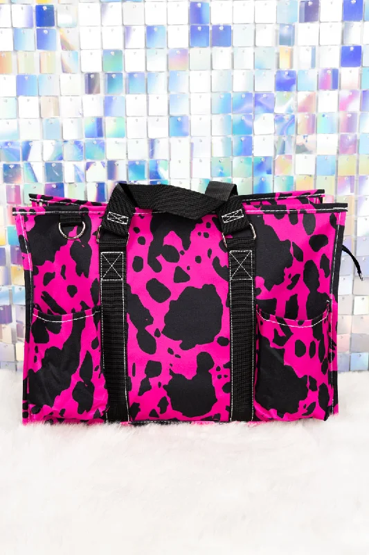 Hot Pink Milkin' It Utility Tote with Black Trim