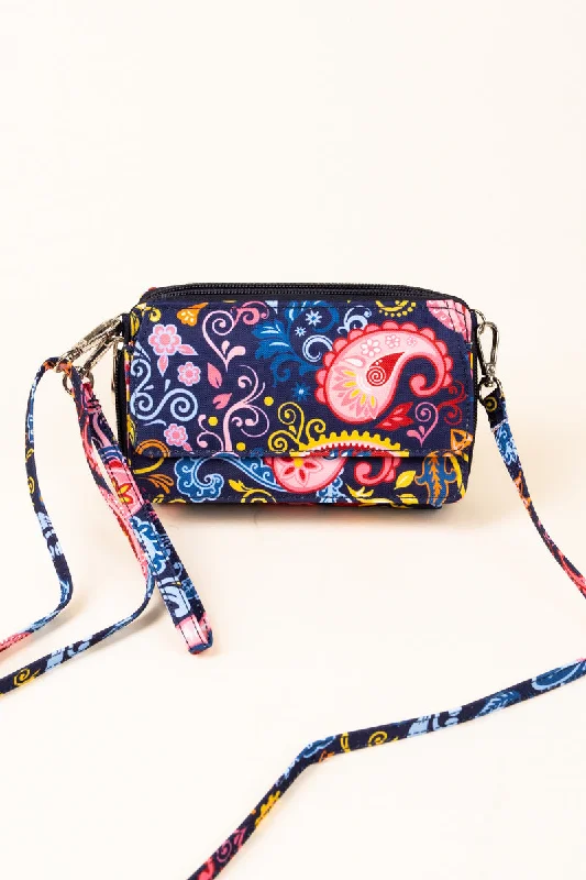 Paisley Pizzazz Crossbody Organizer Clutch