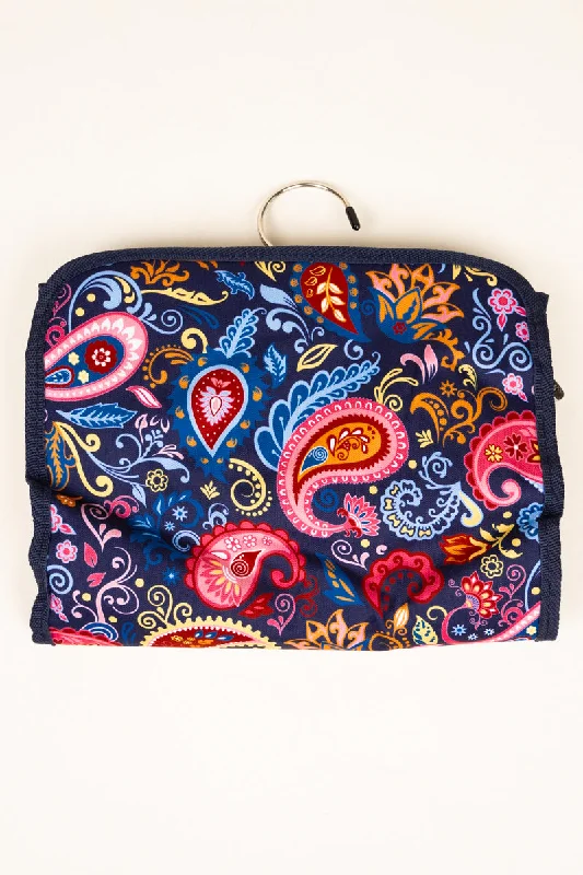 Paisley Pizzazz Roll Up Cosmetic Bag