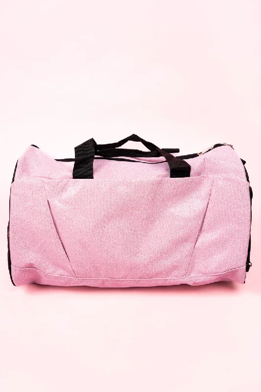 Pink Glitz & Glam Duffle Bag with Shoe Compartment