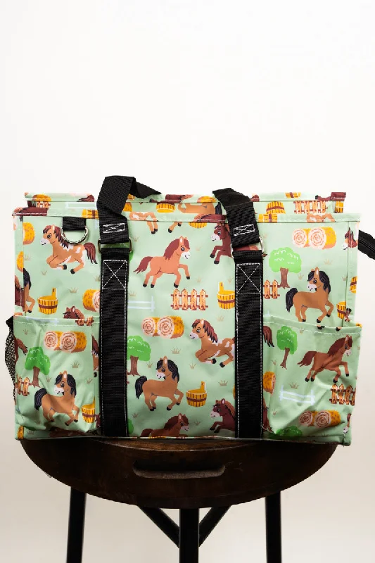 Pony Up Utility Tote with Black Trim