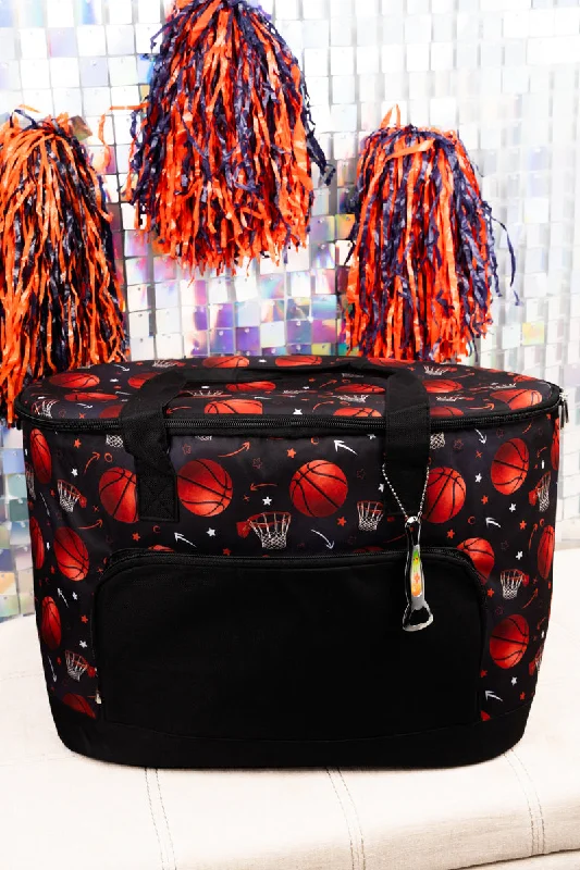 Shooting Hoops and Black Cooler Tote with Lid