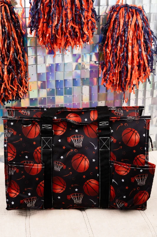 Shooting Hoops Utility Tote with Black Trim