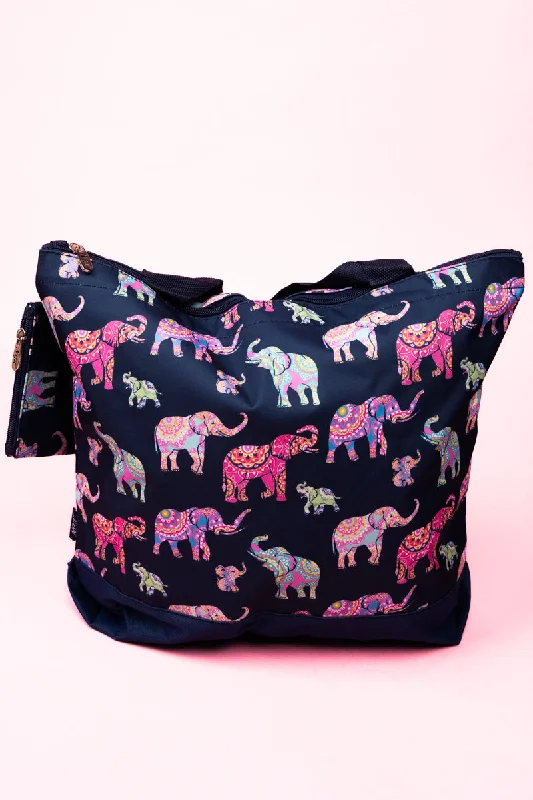 Thailand Tusks with Navy Trim Tote Bag