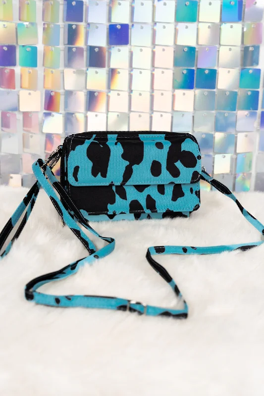 Turquoise Milkin' It Crossbody Organizer Clutch