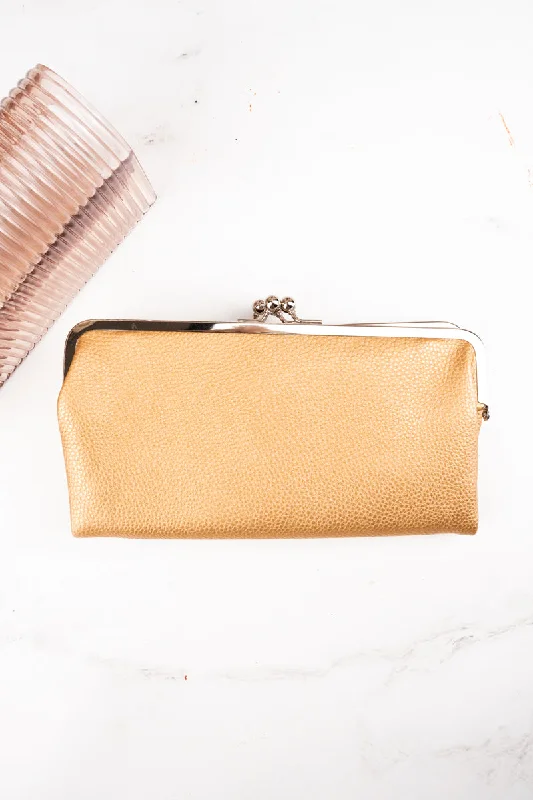 Twice as Nice Clutch Wallet in Gold