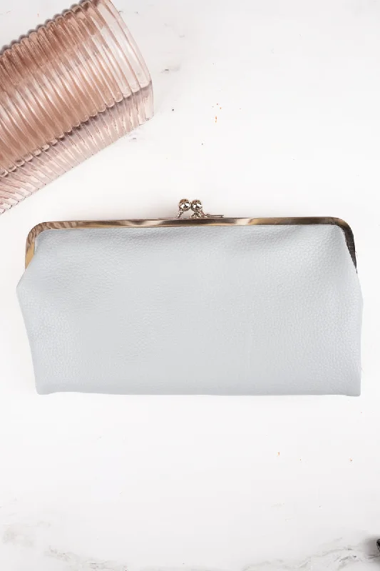 Twice as Nice Clutch Wallet in Gray