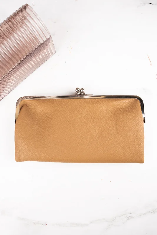 Twice as Nice Clutch Wallet in Light Brown