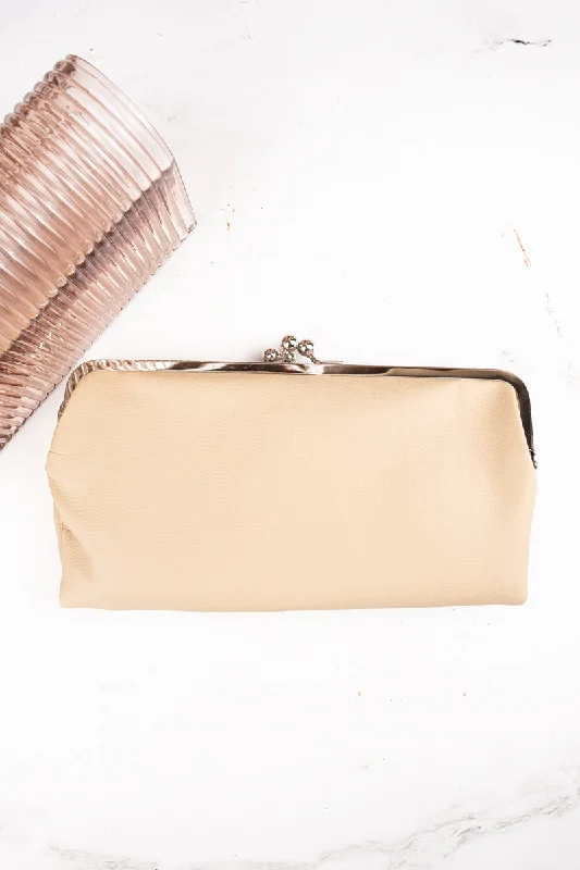 Twice as Nice Clutch Wallet in Tan