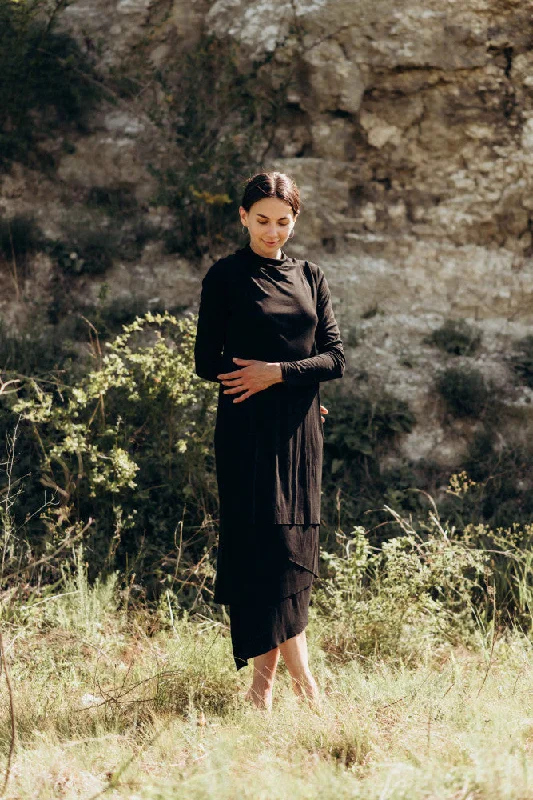 Sustainable LUNG Longsleeve Dress made from Tencel