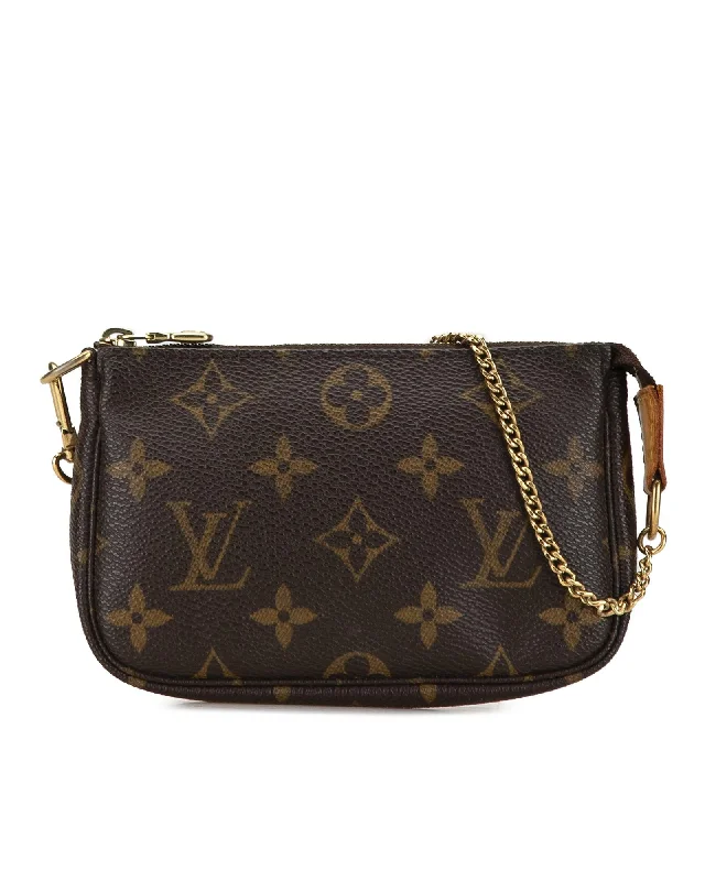 Monogram Canvas Mini Pochette with Chain Strap