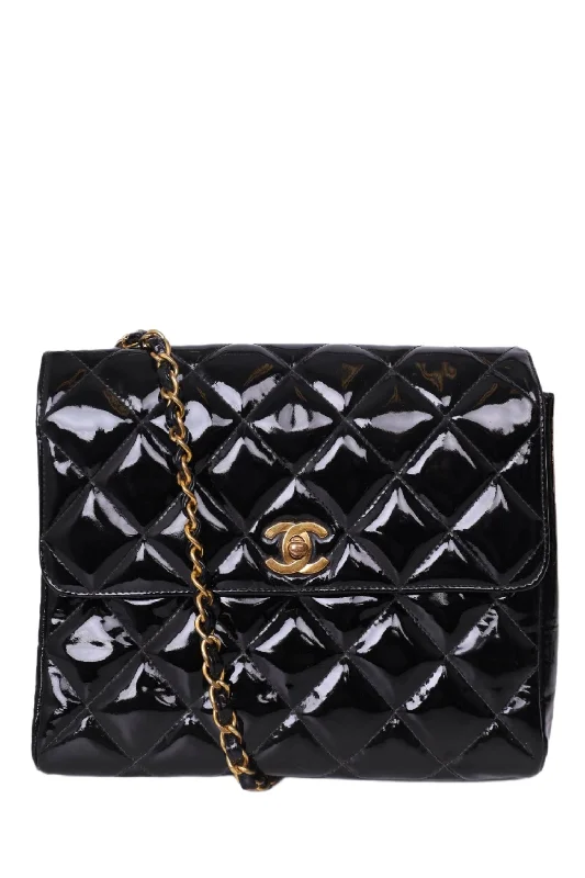 Pre-Loved Chanel™ 1994 Quilted Patent Leather CC Flap Bag