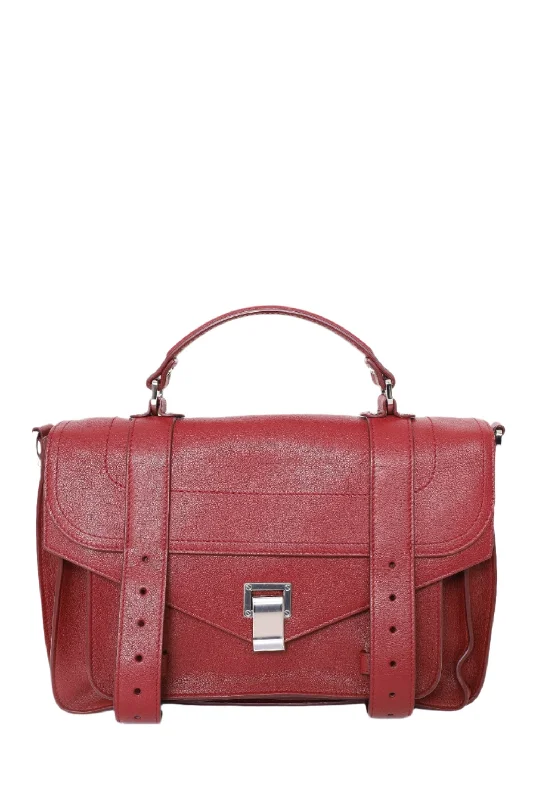 Proenza Schouler Red Leather Ps1 Tiny Shoulder Bag