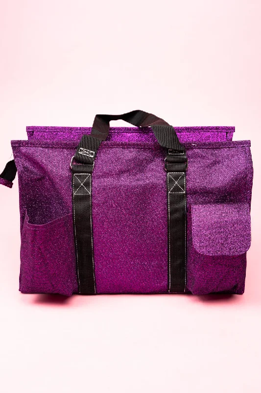 Purple Glitz & Glam Get Organized Tote