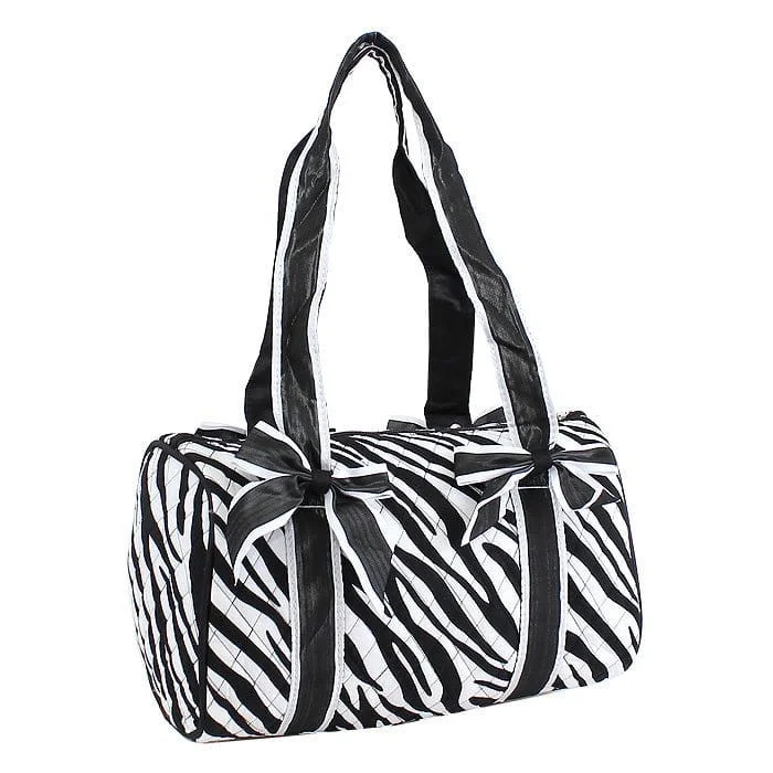 QZ701 Quilted Zebra Small Duffel Bag