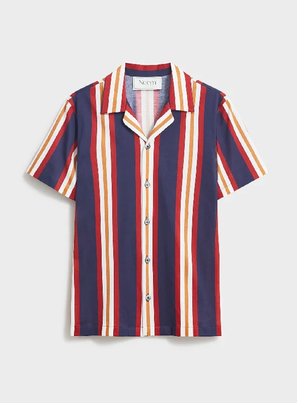 Recycled Boating Stripe Short Sleeve Shirt