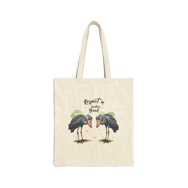 Respect in Every Beak Cotton Canvas Tote Bag - EmpressKorea