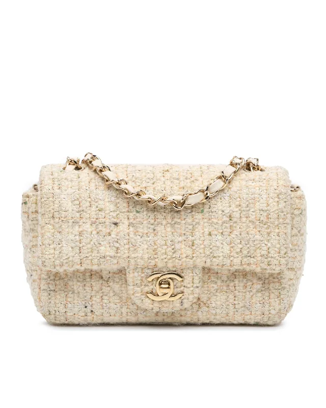 Mini Rectangular Classic Tweed Single Flap Crossbody Bag