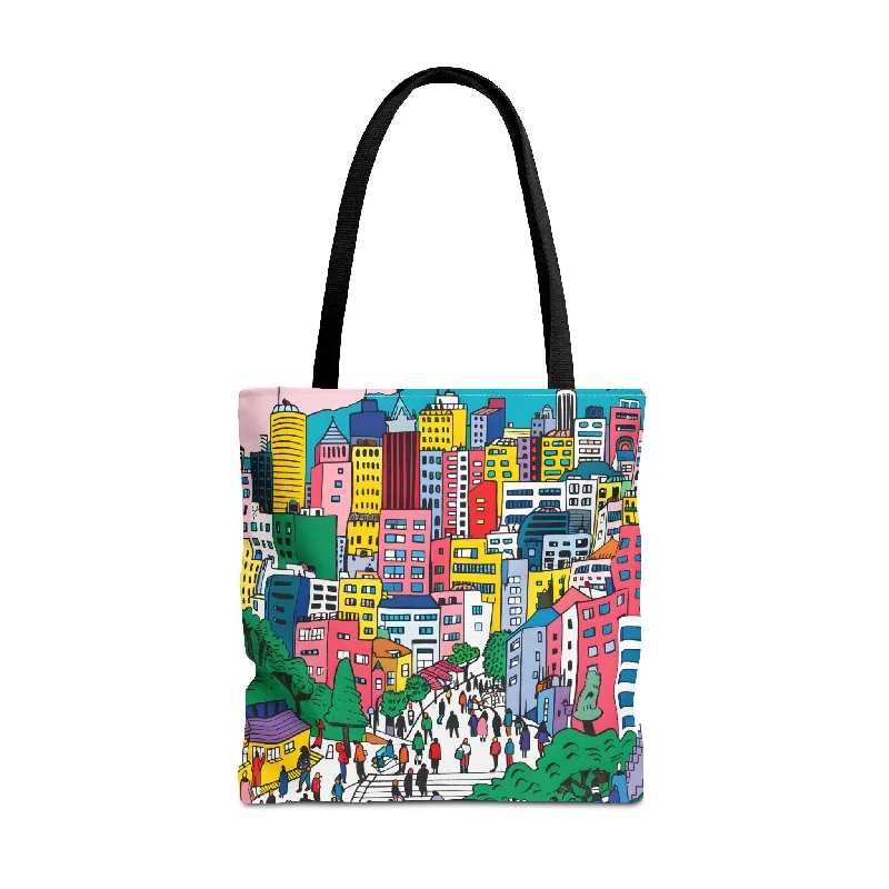 Seoul's hill neighborhoods Tote Bag (AOP) - EmpressKorea