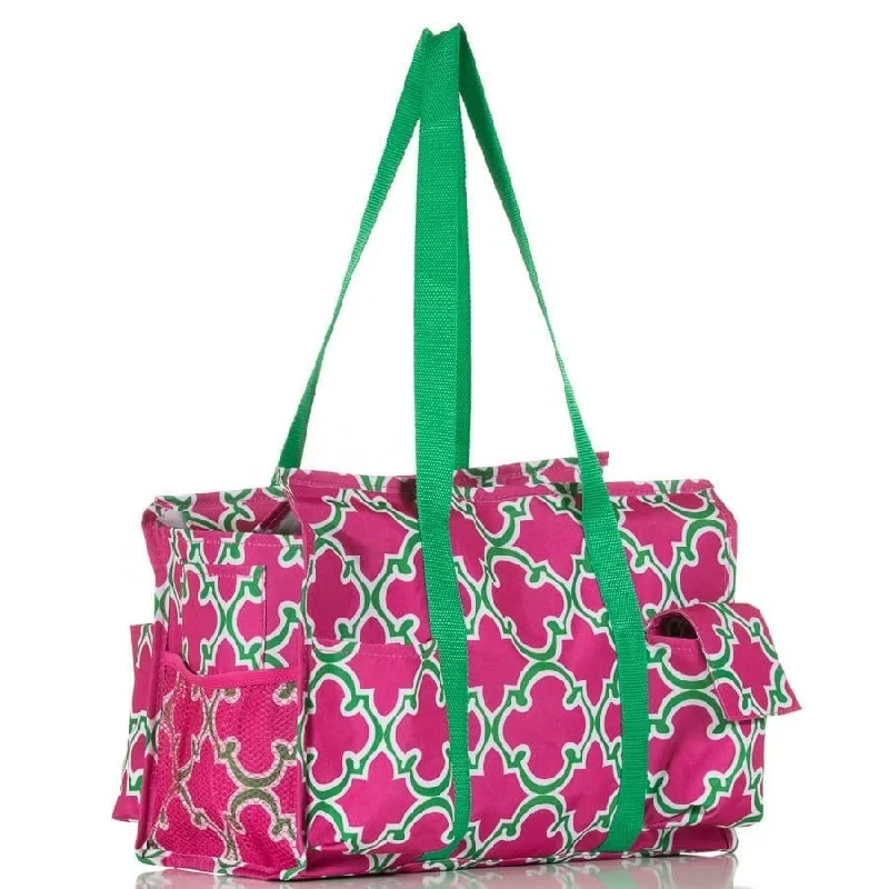 ST16-113 Pink Paisley 6 Pocket Tote