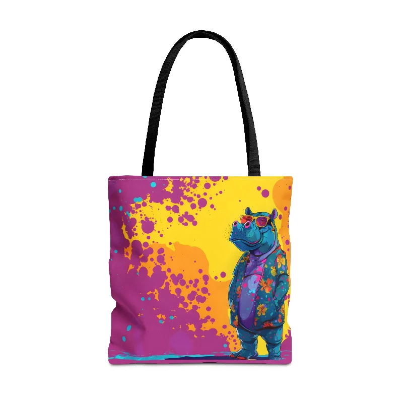 Stylish Hippo Tote Bag (AOP) - EmpressKorea