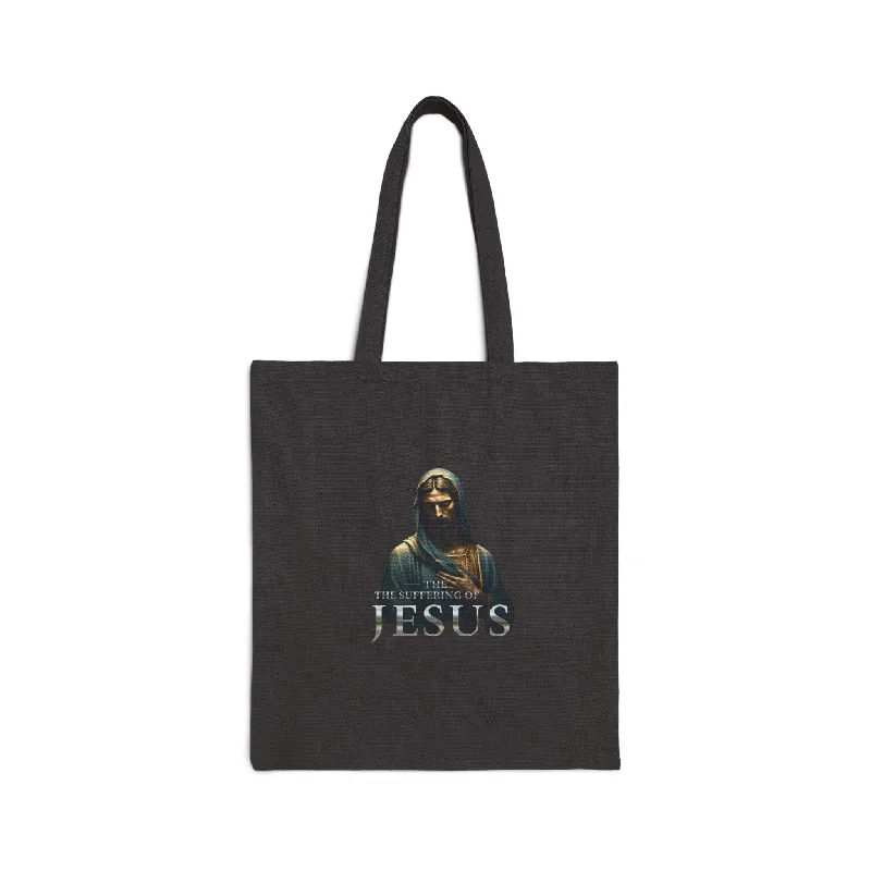 The Suffering of Jesus Cotton Canvas Tote Bag - EmpressKorea