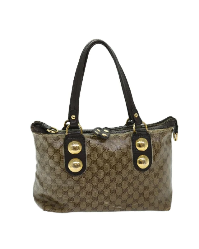 GG Canvas Coated Tote Bag in Beige and Brown