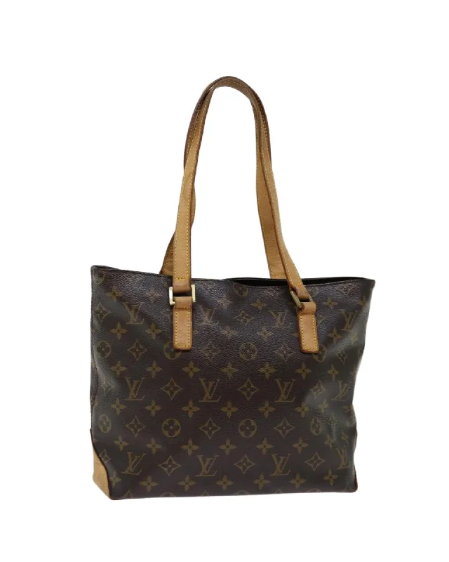 Monogram Canvas Tote Bag with Shoulder Strap and Accessories