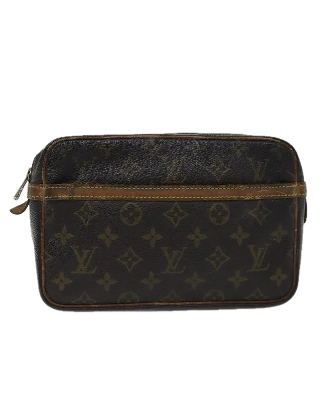 Monogram Canvas Clutch Bag with Accessories and Serial No.