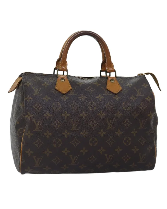 Monogram Canvas Hand Bag with Scratches and Rubbing Made in France