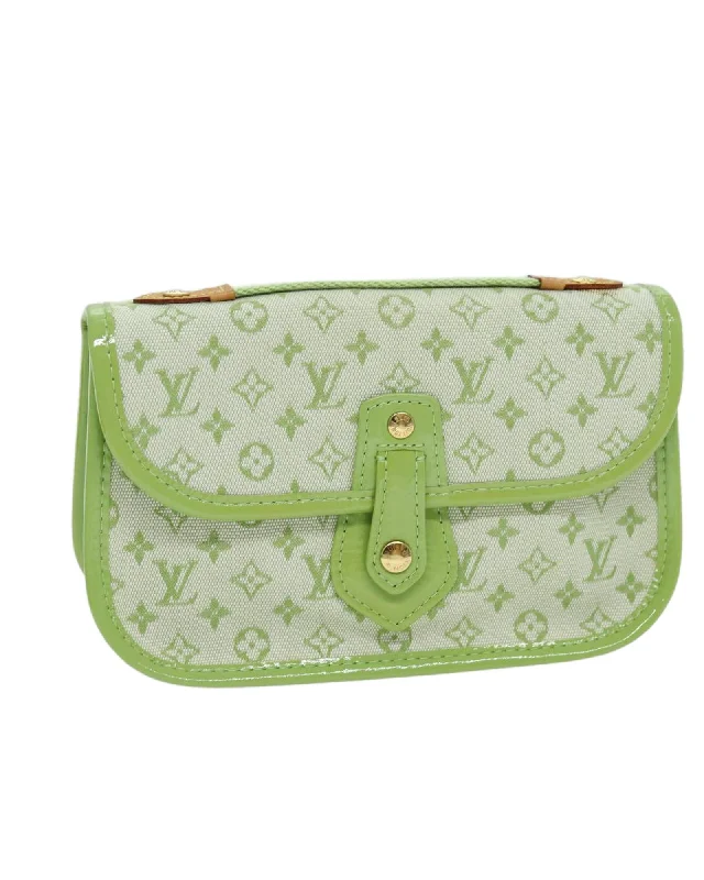 Monogram Mini Trousse Pouch in Almond Green Canvas