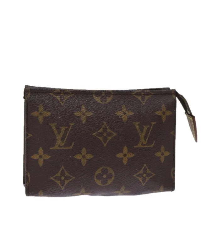 Compact Monogram Canvas Pouch with Accessory Storage