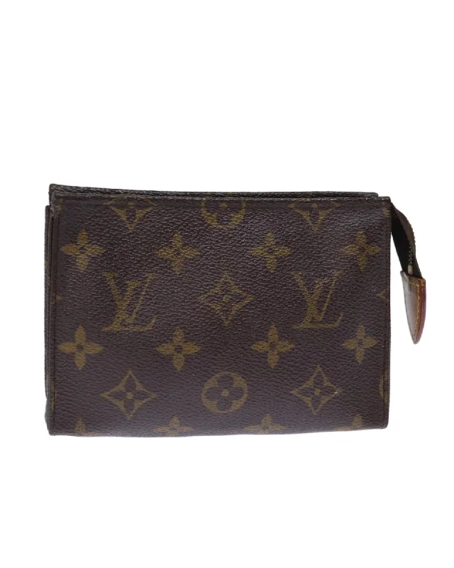 Compact Monogram Canvas Pouch with Metal Fittings