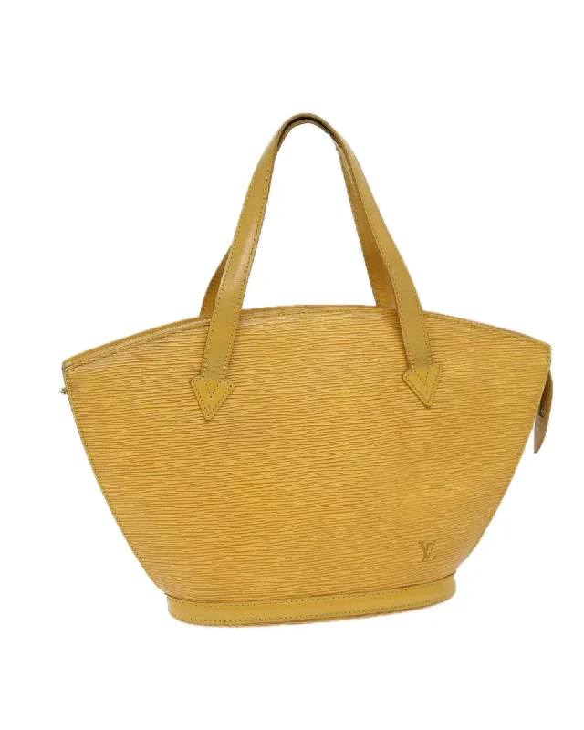 Yellow Epi Leather Hand Bag with Minimal Wear and Tear