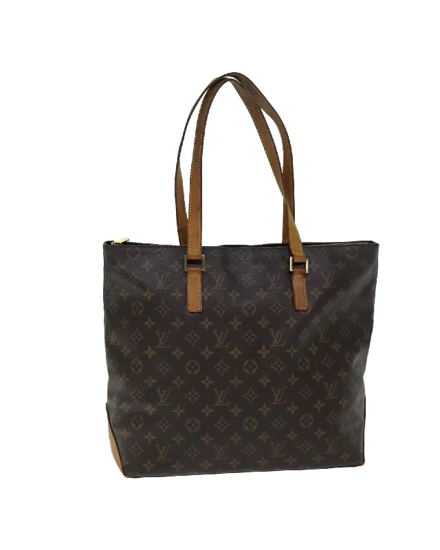 Monogram Canvas Tote Bag with Shoulder Strap and Accessories