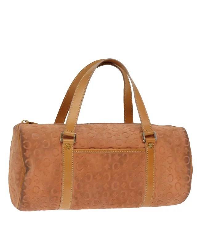 Orange Macadam Canvas Hand Bag - Italian Made Luxury Accessory