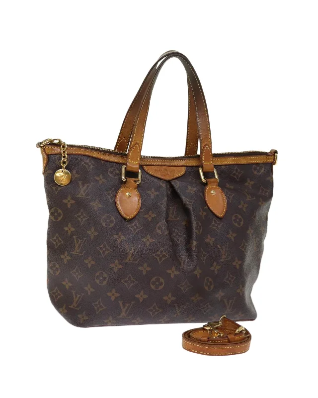 Monogram Canvas Tote Bag with Shoulder Strap