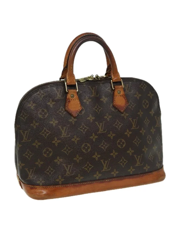 Monogram Canvas Alma Hand Bag with Authentic Details