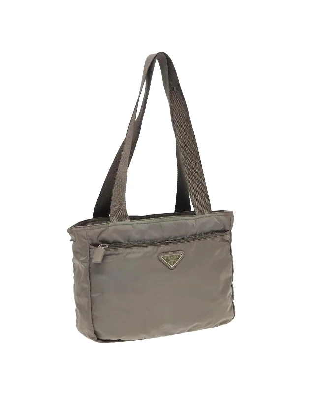 Nylon Tote Bag with Handle Drop