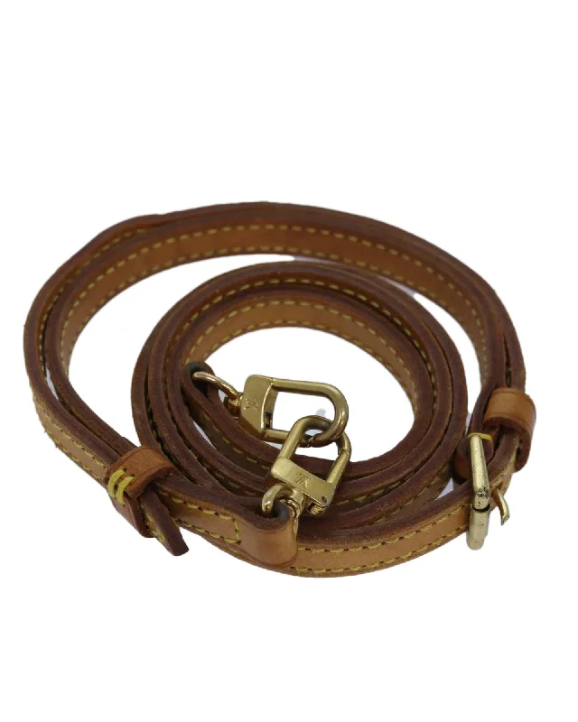 Adjustable Leather Shoulder Strap with Metal Fittings