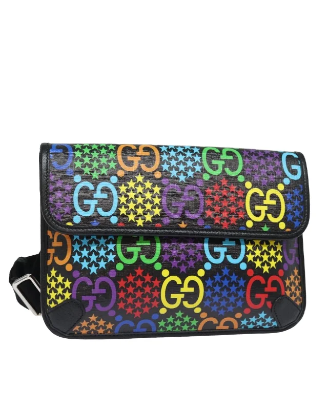 GG Psychedelic PVC Leather Body Bag with Dust Bag and Item Box