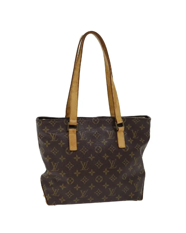 Monogram Canvas Tote Bag with Shoulder Strap and Accessories Included