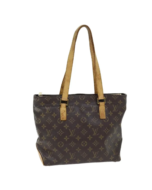 Monogram Canvas Tote Bag with Shoulder Strap and Accessories - CD Rank