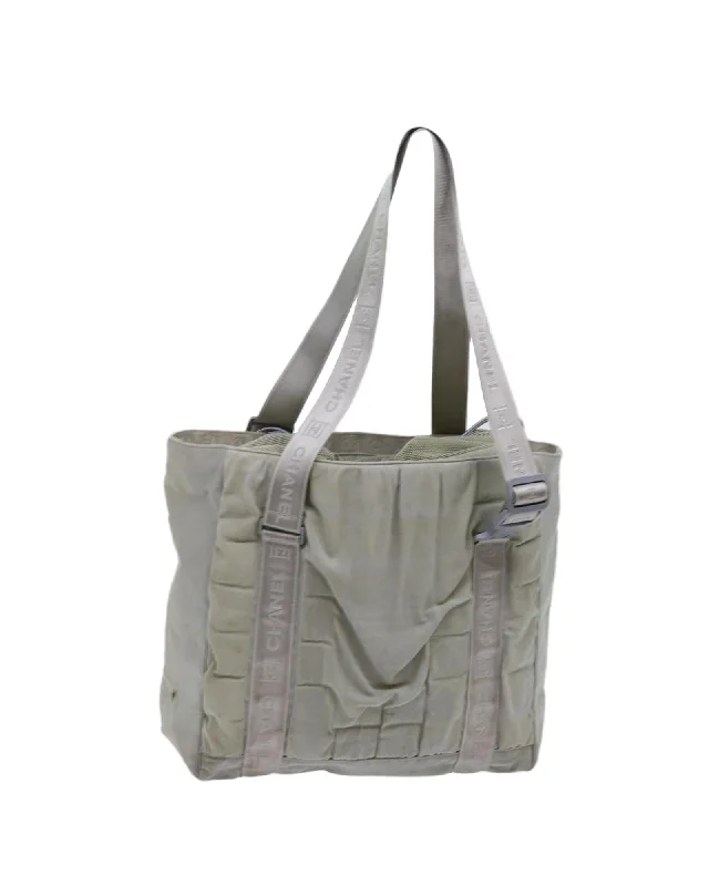 Gray Canvas Tote Bag with CC Logo by Sports Line