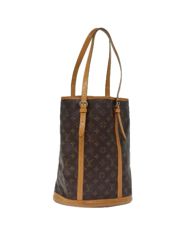 Monogram Bucket Shoulder Bag with Adjustable Strap - Authentic LV