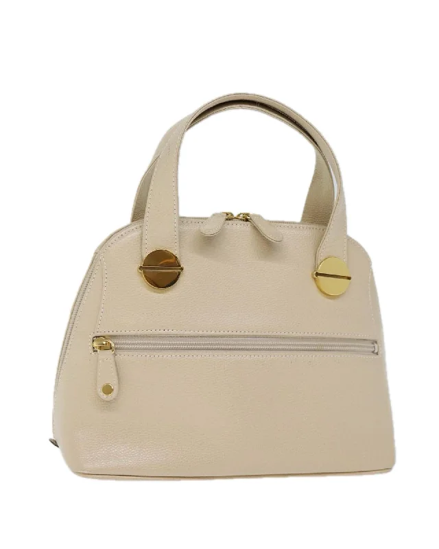 Beige Leather Hand Bag by Givenchy