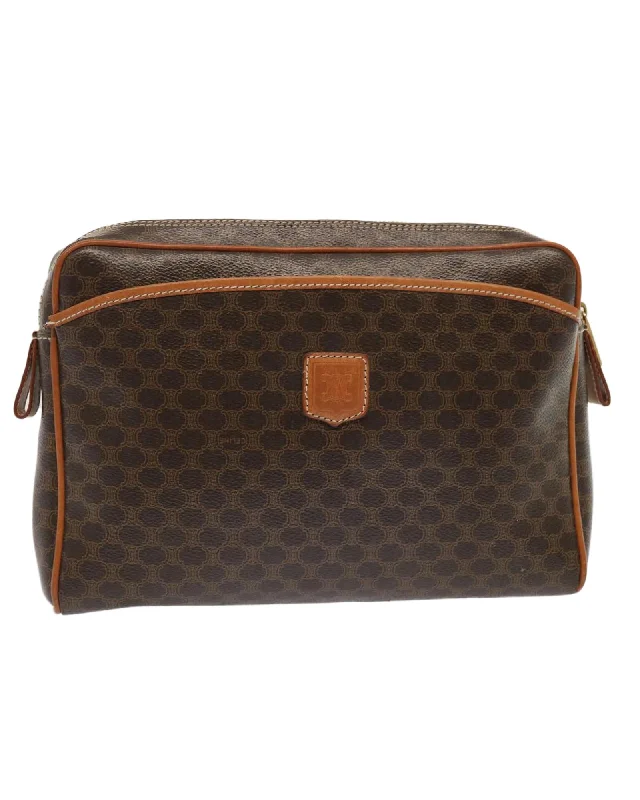 Canvas Brown Clutch Bag by Celine - Authentic (SKU: bs14049)