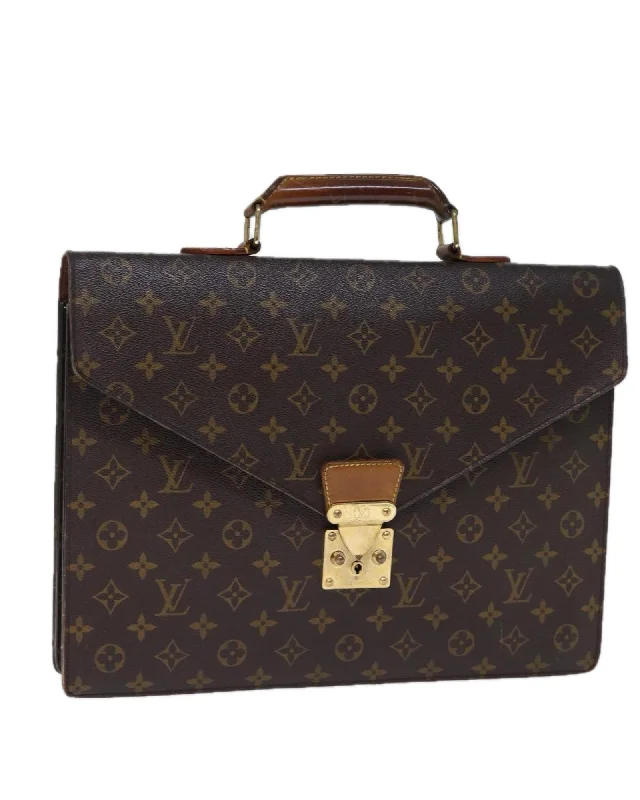 Monogram Canvas Briefcase with Accessories and French Craftsmanship