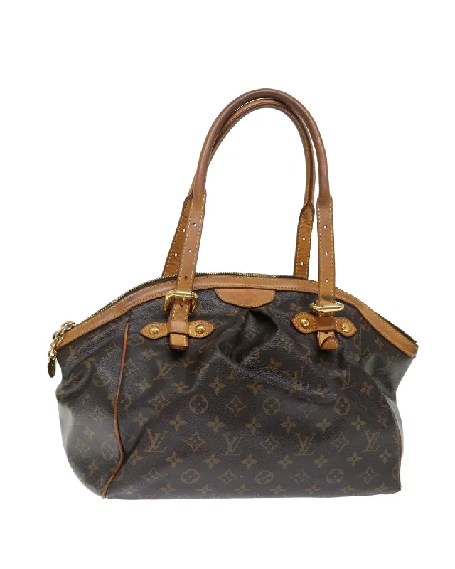 Monogram Canvas Hand Bag with Surface Rubbing and Scratches